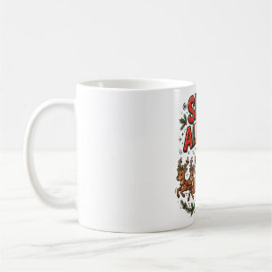 Lustiger Weihnachtspun-Shirt 'Sleigh All Day' Kaffeetasse