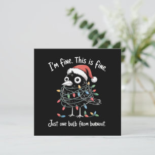 Lustiger Weihnachtsrabe Mir geht's gut Burnout Sar Feiertagskarte