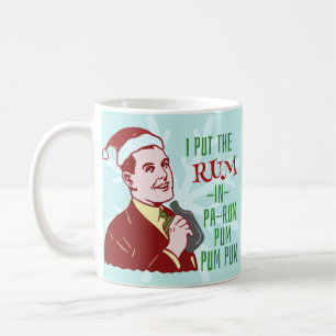 Lustiger WeihnachtsRetro Rum-trinkender Tasse