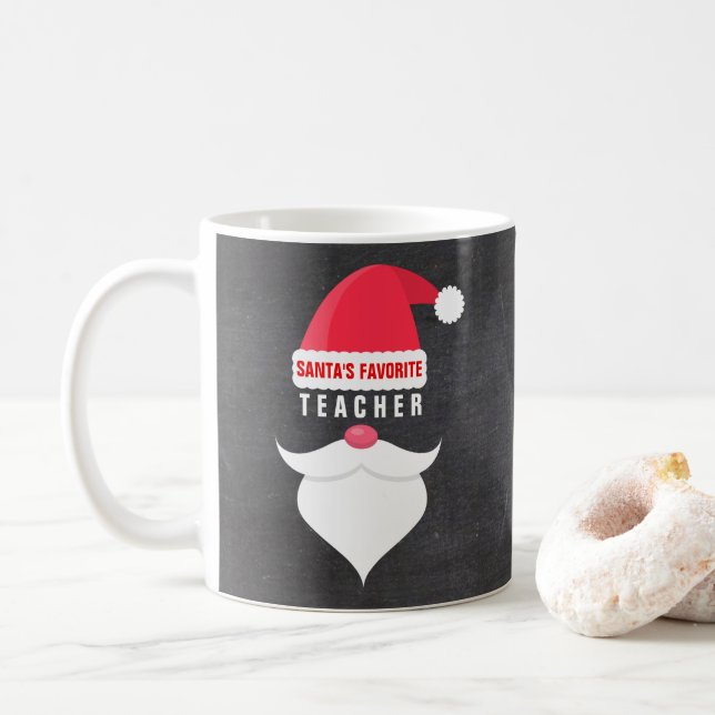Lustiger Weihnachtssankt Kaffeetasse (Mit Donut)