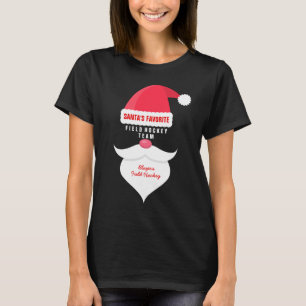 Lustiger Weihnachtssankt Lieblingsfeld-Hockey-Team T-Shirt