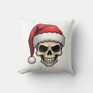 Lustiger Weihnachtsschädel Santa XMES Herren Damen Kissen