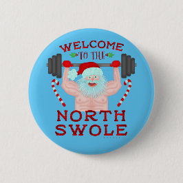 Lustiger Weihnachtsweihnachtsmann Swole Button