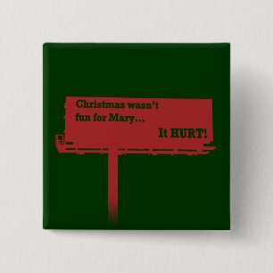 Lustiger Weihnachtswerbeplakat-Button Button