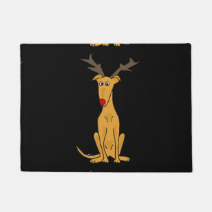 Lustiger Weihnachtswindhund-Hund als Ren Fußmatte
