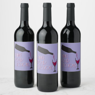 Lustiger Wein, den ich mache, beeinflusst meine En Weinetikett