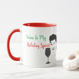 Lustiger Wein ist mein Weihnachtsgeist Weihnachtst Tasse