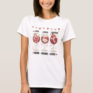 Lustiger Weinliebhaber Gans Trinken Trank Geliebte T-Shirt