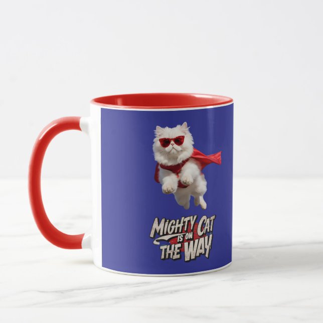 Lustiger Weißer Perserkatze Becher Tasse (Links)