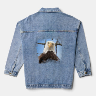Lustiger Weißkopfseeadler-Starre Wildtiere Natur H Jeansjacke