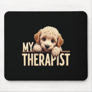 Lustiger Welpe Mein Therapeut Pudel Hund Mousepad