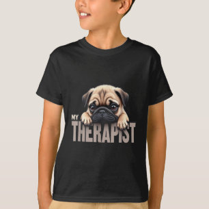 Lustiger Welpe Mein Therapeut Pug Hund T-Shirt