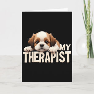 Lustiger Welpe Mein Therapeut Shih Tzu Hund Karte