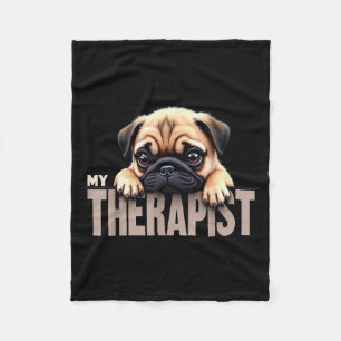Lustiger Welpe Mein Therast Pug Hund Fleecedecke