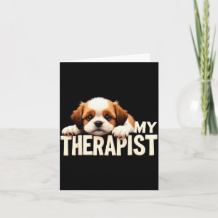 Lustiger Welpe Mein Therast Shih Tzu Hund  Karte