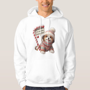 Lustiger Welpe "Schnee, ich geh nicht weg!" Winter Hoodie