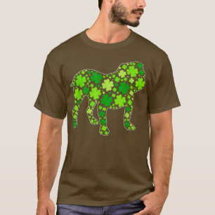 Lustiger Welpe Shamrock English Bulldog Hund St  T-Shirt