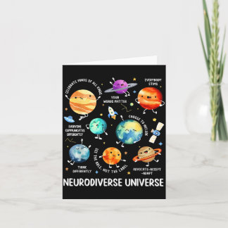 Lustiger Weltraum Neurodiversitäts-Universum besch Karte