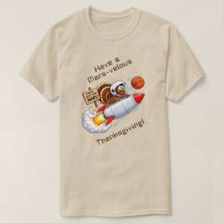 Lustiger Weltraum-Truthahn-Erntedankfest Unisex T-Shirt