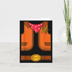 Lustiger Western Sheriff Halloween Cowboy Weste Ei Karte