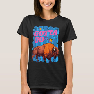 Lustiger westlicher Bison muss zum Büffel-Rodeo-So T-Shirt