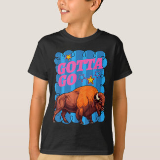 Lustiger westlicher Bison muss zum Büffel-Rodeo-So T-Shirt
