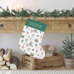 Lustiger westlicher Weihnachts-Personalisiert Kleiner Weihnachtsstrumpf