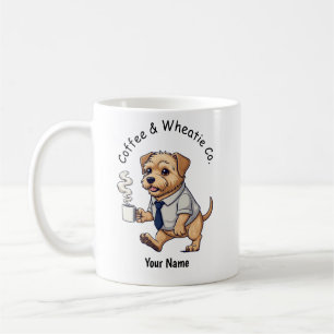 Lustiger Wheaten-Terrier-Geschäftsanzug-Kaffee  Kaffeetasse