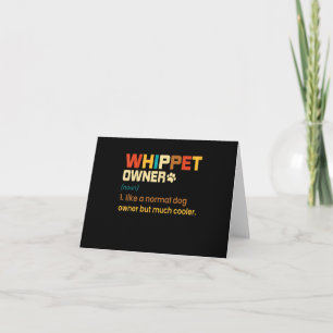 Lustiger Whippet Vintage Retro Hund Mama Papa Gesc Dankeskarte
