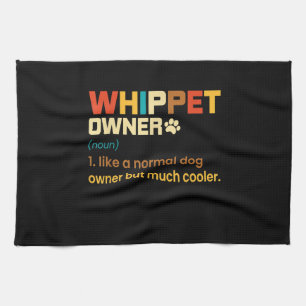 Lustiger Whippet Vintage Retro Hund Mama Papa Gesc Geschirrtuch