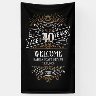 Lustiger Whiskey-40. Geburtstag für Männer Banner