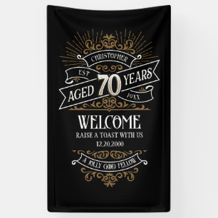 Lustiger Whiskey-70. Geburtstag für Männer Banner