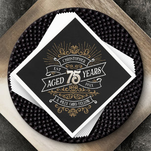 Lustiger Whiskey-75. Geburtstag für Männer Serviette