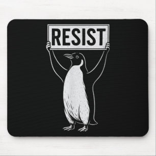 Lustiger Widerstand Pinguin Aktivismus Grafikdesig Mousepad