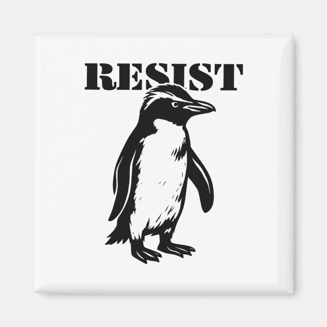 Lustiger Widerstand Pinguin Protest gegen Zölle  Magnet (Vorne)