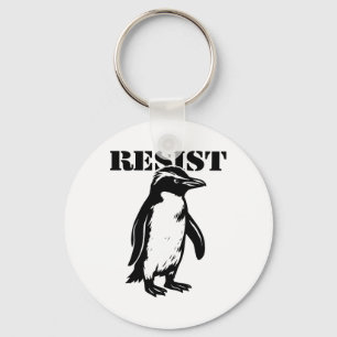 Lustiger Widerstand Pinguin Protest gegen Zölle  Schlüsselanhänger