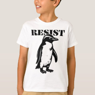Lustiger Widerstand Pinguin Protest gegen Zölle T-Shirt