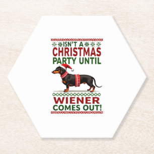 Lustiger Wiener Hund Weihnachten Dachshund Urlaub Untersetzer