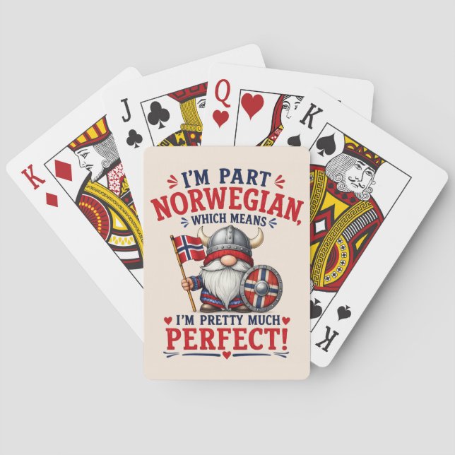 Lustiger Wikinger/Norwegischer Gnom, "Ich bin teil Spielkarten (Rückseite)