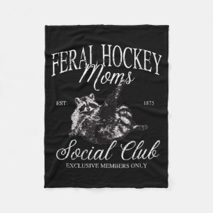 Lustiger wilder Hockey-Mütter-Sozialclub-Waschbär- Fleecedecke
