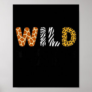 Lustiger Wilder über das Lesen Buchliebhaber Tier Poster