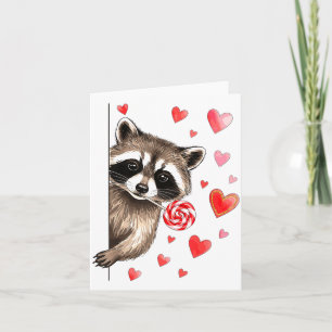 Lustiger Wilder Waschbär Valentinstag Sarkastische Karte