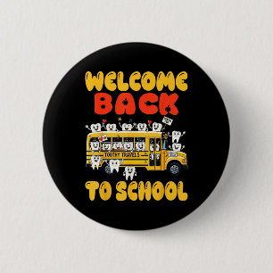 Lustiger Willkommen Zurück Zur Schule Erster Tag S Button