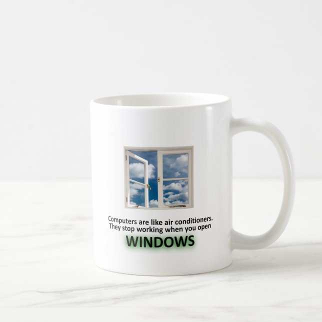 Lustiger Windows-Witz - GeekShirts Tasse (Rechts)