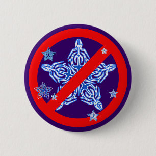 Lustiger Winter-Entwurf KEIN SCHNEEFLOCKEN T-Shirt Button