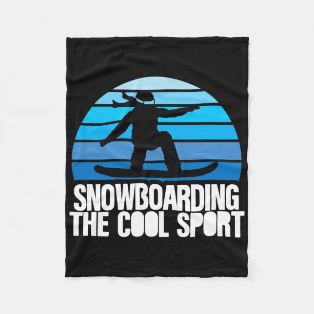 Lustiger Winter Snowboarder Brett Snowboarden Der  Fleecedecke (Vorderseite)
