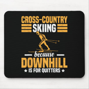 Lustiger Wintersport Schnee Langlauf Skilanglauf B Mousepad