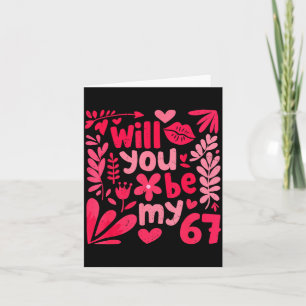 Lustiger Wirst du mein 67. Valentins Boho Blumen M Karte