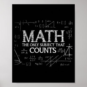 Lustiger Wissenschaft Nerd Mathe Das Einzige Fach Poster