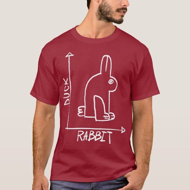 Lustiger Wissenschafts-Nerd-Enten-Kaninchen-Physik T-Shirt (Vorderseite)